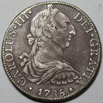 1785 Mexico 8 Reales XF Charles III Spain Colonial Silver Dollar Coin (24102501R)