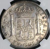 1787 NGC AU Mexico 8 Reales Charles III Pillars Colonial Silver Coin (23111301C)