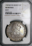 1787 NGC AU Mexico 8 Reales Charles III Pillars Colonial Silver Coin (23111301C)