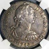 1788 NGC XF 40 Mexico Charles III 8 Reales Pillars Silver Dollar Coin (26011602C)