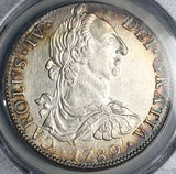 1789-Mo PCGS AU Mexico 8 Reales Charles IV Pillars Silver Coin (26022501C)