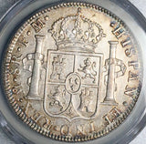 1789-Mo PCGS AU Mexico 8 Reales Charles IV Pillars Silver Coin (26022501C)