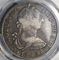 1789-Mo PCGS VF 25 Mexico 8 Reales Charles IV Pillars Silver Coin (25090401C)