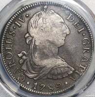 1789-Mo PCGS VF 25 Mexico 8 Reales Charles IV Pillars Silver Coin (25090401C)