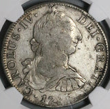 1789 NGC VF Mexico 8 Reales Charles IV Pillars Silver Coin (24031705C)