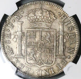 1789 NGC VF Mexico 8 Reales Charles IV Pillars Silver Coin (24031705C)