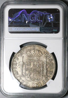 1789 NGC VF Mexico 8 Reales Charles IV Pillars Silver Coin (24031705C)