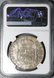 1789 NGC VF Mexico 8 Reales Charles IV Pillars Silver Coin (24031705C)