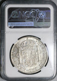 1799 NGC MS 61 Mexico 8 Reales Charles IV Colonial Spain Pillars Silver Coin (24102604C)