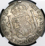 1808 NGC AU 55 Mexico 8 Reales Charles IV Pillars Silver Coin (24102302C)