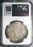 1808 NGC AU 55 Mexico 8 Reales Charles IV Pillars Silver Coin (24102302C)