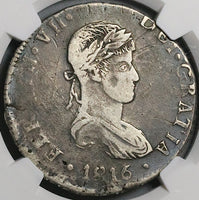1816-D NGC VF Mexico 8 Reales War Independence Durango Mint Silver Coin (25042101D)