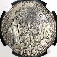 1817-Zs NGC AU 55 Mexico 8 Reales War Independence Zacatecas Mint Coin (23110603C)