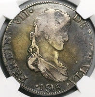 1818-Zs NGC VF 35 Mexico 8 Reales War Zacatecas Ferdinand VII Silver Coin (25042102D)