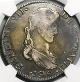 1818-Zs NGC VF 35 Mexico 8 Reales War Zacatecas Ferdinand VII Silver Coin (25042102D)