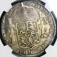 1818-Zs NGC VF 35 Mexico 8 Reales War Zacatecas Ferdinand VII Silver Coin (25042102D)