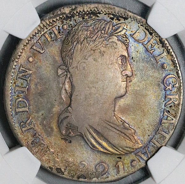 1821-D NGC VF Mexico 8 Reales Durango War Independence Silver Coin