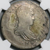 1821-D NGC VF Mexico 8 Reales Durango War Independence Silver Coin (26042204C)