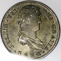 1821 Zs NGC AU 55 Mexico 8 Reales Zacatecas War Independence Coin (25050902C)