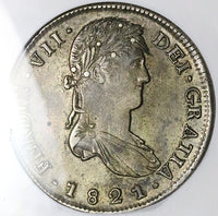 1821 Zs NGC AU 55 Mexico 8 Reales Zacatecas War Independence Coin (25050902C)