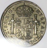 1821 Zs NGC AU 55 Mexico 8 Reales Zacatecas War Independence Coin (25050902C)