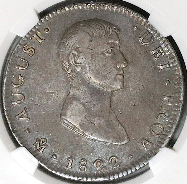 1822-Mo NGC XF 45 Mexico Iturbide Silver 8 Reales Empire Coin KM-304 (23080401C)