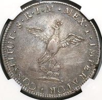 1822-Mo NGC XF 45 Mexico Iturbide Silver 8 Reales Empire Coin KM-304 (23080401C)