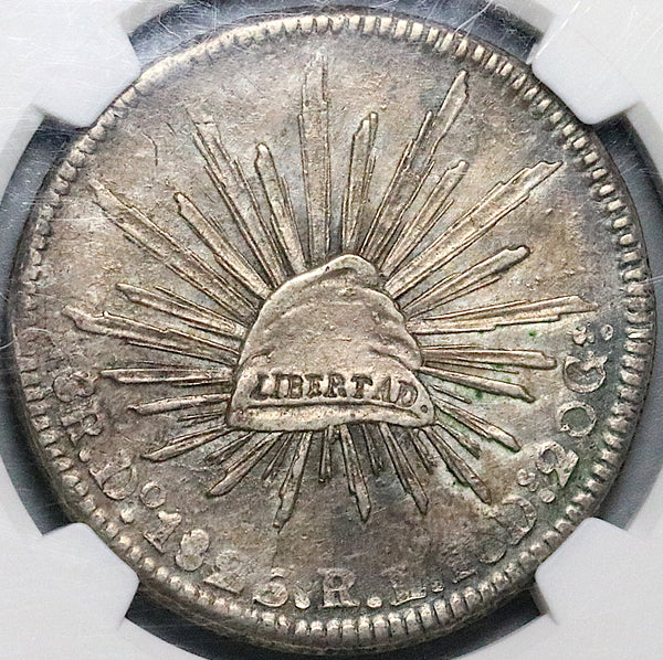 1825-Do NGC UNC Mexico 8 Reales Durango No Period Rare Silver Coin (24030901C)