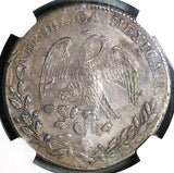 1825-Mo NGC AU Mexico 8 Reales Cap Rays Scarce Silver Dollar Coin (25110501C)