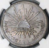 1826-Do NGC AU 55 Mexico 8 Reales Durango Mint Rare Cap Rays Silver Coin (26022701C)