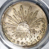 1826-Go JJ PCGS AU Mexico 8 Reales Guanajuato Mint Rare Silver Coin (25120202D)