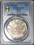 1826-Mo PCGS AU 58 Mexico 8 Reales Cap Rays Rare Silver Dollar Coin POP 1/2 (21040301C)