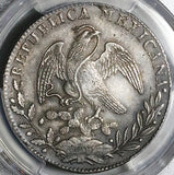 1827-Zs PCGS AU Mexico 8 Reales Zacatecas Rare Cap Rays Silver Coin  (25102902C)