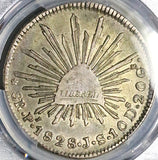 1828-Pi PCGS XF 45 Mexico 8 Reales Potosi Mint Rare Cap Rays Coin (26022803C)
