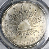 1829-Pi PCGS AU Mexico 8 Reales Potosi Mint Rare Cap Rays Silver Coin (24122001D)