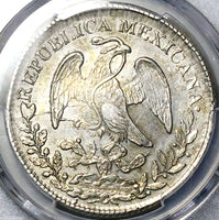 1829-Pi PCGS AU Mexico 8 Reales Potosi Mint Rare Cap Rays Silver Coin (24122001D)