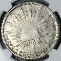 1830-Go NGC XF Mexico 8 Reales Guanajuato Single Dot Scarce Silver Coin (25041201C)