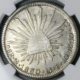 1830-Go NGC XF Mexico 8 Reales Guanajuato Single Dot Scarce Silver Coin (25041201C)