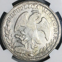 1830-Go NGC XF Mexico 8 Reales Guanajuato Single Dot Scarce Silver Coin (25041201C)