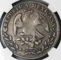 1830-Mo NGC VF Mexico 8 Reales Cap Rays Scarce Silver Coin (24040601C)