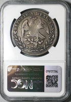 1830-Mo NGC VF Mexico 8 Reales Cap Rays Scarce Silver Coin (24040601C)