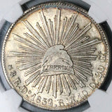 1832/1-Do NGC AU 53 Mexico 8 Reales Durango Mint Scarce Silver Coin POP 1/3 (25041902C)