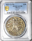 1832-Ga PCGS AU 50 Mexico 8 Reales Guadalajara Rare Silver Coin POP 2/1 (25120201D)