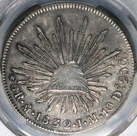 1832-Mo PCGS XF 45 Mexico 8 Reales Cap Rays Scarce Silver Dollar Coin (25072001C)