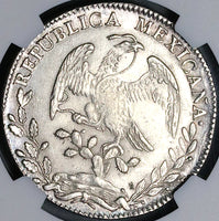 1833-Mo MJ NGC MS 62 Mexico City 8 Reales Rare Silver Coin POP 2/5 (24070102C)