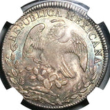 1834-Mo NGC MS 63 Mexico 8 Reales Cap Rays Rare Silver Coin POP 3/1 (24040804C)