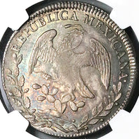 1834-Mo NGC MS 63 Mexico 8 Reales Cap Rays Rare Silver Coin POP 3/1 (24040804C)