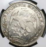 1834-Mo NGC VF Mexico 8 Reales Cap Rays Scarce Silver Coin (24040602C)