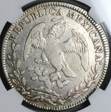 1834-Mo NGC VF Mexico 8 Reales Cap Rays Scarce Silver Coin (24040602C)