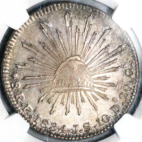 1834-Pi NGC MS 63 Mexico 8 Reales Potosi Mint Rare Silver Coin (25111901D)
